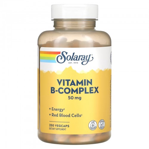 Solaray, B-Complex 50, 250 вегетарианских капсул Solaray, B-Complex 50, 250 вегетарианских капсул